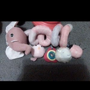 Infant Baby Elephant Spiral Plush Hanging Toys for Car Seat Stroller Wrap-Around